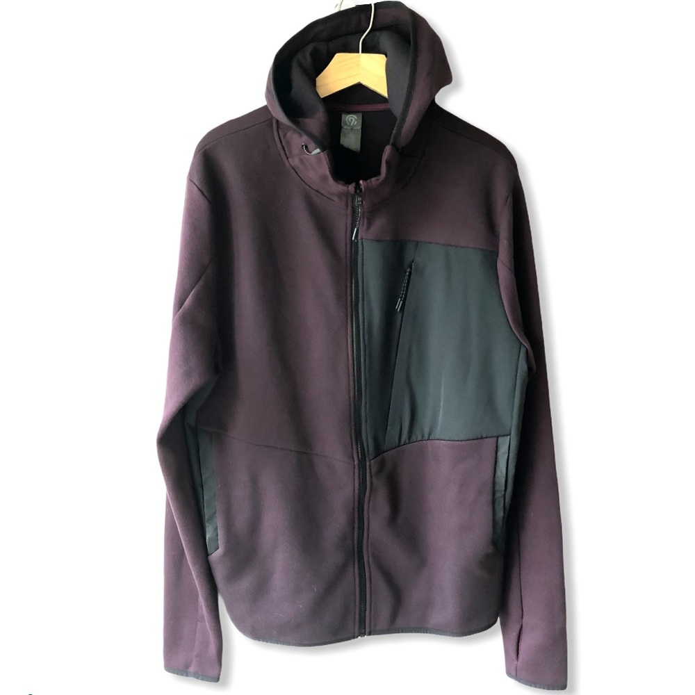 Champion Burgundy Zip-up Lightweight Jacket Sz L